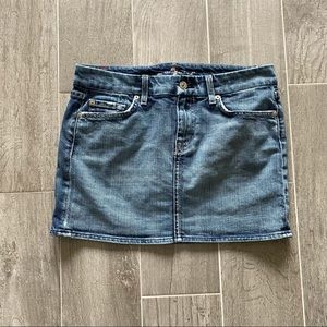 7 For All Mankind denim mini skirt with A pocket